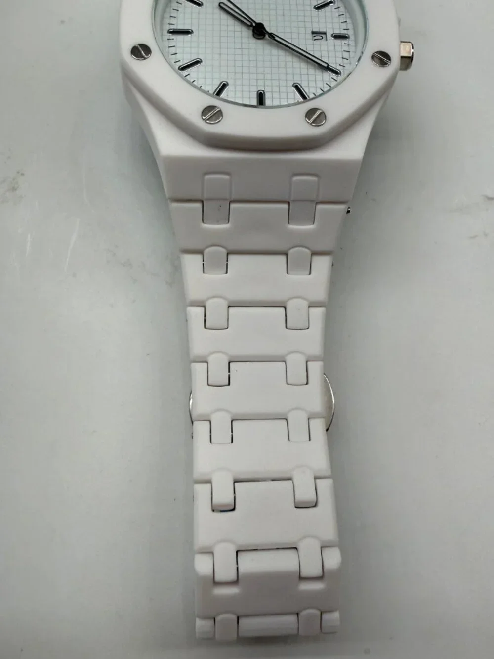 Lorinco AP-RP Men's Unisex White 43mm Quartz Day Date Watch NEW NO BOX